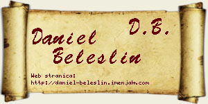 Daniel Beleslin vizit kartica